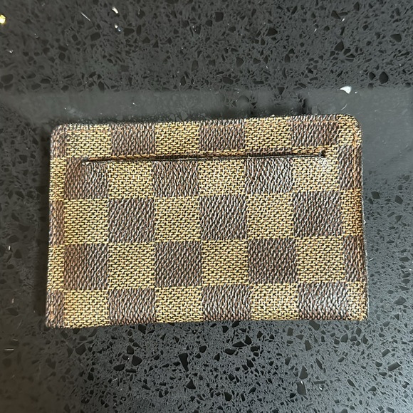 Authentic Louis Vuitton Damier Ebene Key Ring Card Holder - Picture 2 of 14